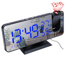 Load image into Gallery viewer, LED Digital Alarm Clock Watch Table Electronic Desktop Clocks USB Wake Up FM Radio Time Projector Snooze Function 2 Alarm
