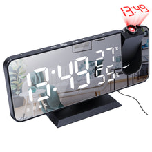 Load image into Gallery viewer, LED Digital Alarm Clock Watch Table Electronic Desktop Clocks USB Wake Up FM Radio Time Projector Snooze Function 2 Alarm
