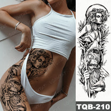 Load image into Gallery viewer, Large Arm Sleeve Tattoo Lion Crown King Rose Waterproof Temporary Tatoo Sticker Wild Wolf Tiger Men Full Skull Totem Tatto
