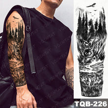 Load image into Gallery viewer, Large Arm Sleeve Tattoo Lion Crown King Rose Waterproof Temporary Tatoo Sticker Wild Wolf Tiger Men Full Skull Totem Tatto
