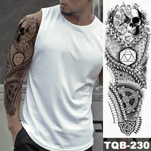 Load image into Gallery viewer, Large Arm Sleeve Tattoo Lion Crown King Rose Waterproof Temporary Tatoo Sticker Wild Wolf Tiger Men Full Skull Totem Tatto

