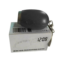 Load image into Gallery viewer, Mini Digital Projection Clock Portable LED Wall Ceiling Time Projection Watch Magic Night Light Electronic Clock key chain decor
