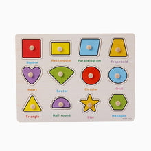 Load image into Gallery viewer, 3D Wooden Puzzle Educational Kids Toys Hand Grab Boards Toys Early Learning Puzzles For Kids Children 2 5 Years
