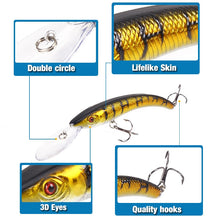 Load image into Gallery viewer, 1 PCS 15.5cm / 16.3g Wobbler Fishing Lure Big Crank Bait Minnow Bass Trolling Artificial Bait Pike Carp Lures Fishing
