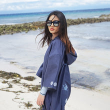 Load image into Gallery viewer, Swimming Pool Beach Towels Microfiber Changing Robe Cloak Man Women Bathrobe Hooded Surf Poncho Towel Swimsuit Beachwear
