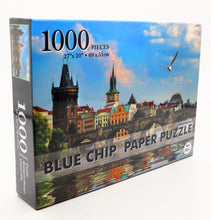 Load image into Gallery viewer, 1000 pieces of blue core paper architecture landscape animal puzzle decompression game
