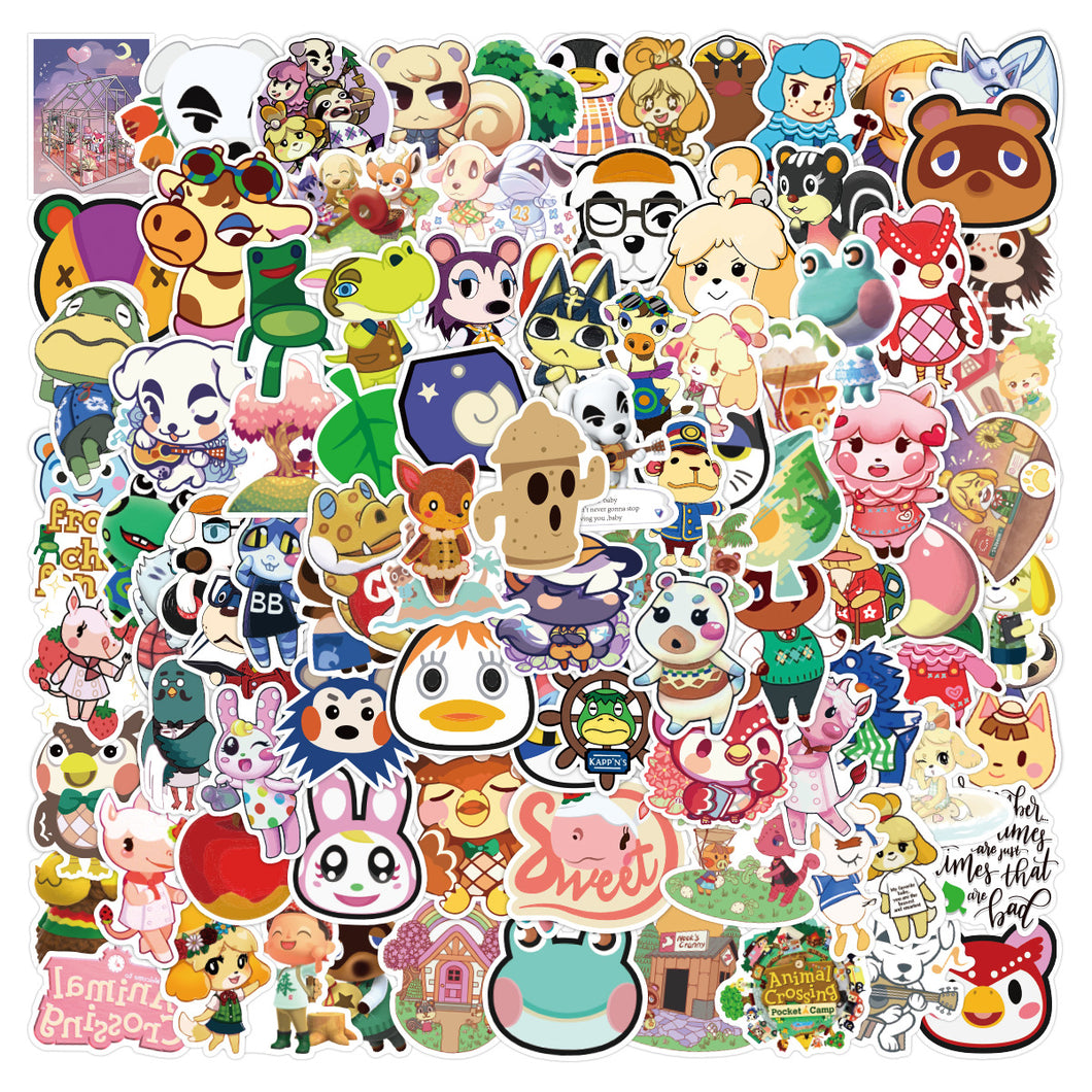 100 Pieces Animal Stickers Waterproof Luggage Notebook Scooter Water Cup Stickers