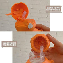 Load image into Gallery viewer, Water Bottle Water  Student Children Adult  with Straw Crossbody Plastic Cup
