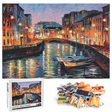 Load image into Gallery viewer, 1000 pieces of Venice night view puzzle decompression game
