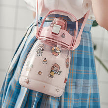 Load image into Gallery viewer, Water Bottle Water  Single Drinking  Male and Female Adult Children Harness Straw Plastic Cup
