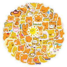 Load image into Gallery viewer, 100pcs Cute Korean Bear Girl Ins Cartoon Character Journal Stickers Reusable Stationery Luggage Note Stickers
