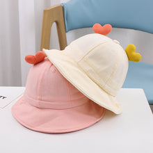 Load image into Gallery viewer, 1-3 Years Old Cute Love Boys and Girls Bucket Hat Baby Hat Children Baby Sunhat
