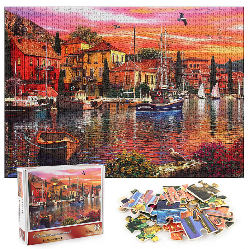 1000 Piece Coastal Jigsaw Decompression Game