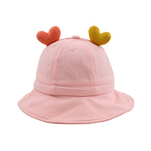 Load image into Gallery viewer, 1-3 Years Old Cute Love Boys and Girls Bucket Hat Baby Hat Children Baby Sunhat
