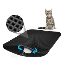 Load image into Gallery viewer, Pet Cat Waterproof Litter Mat Double Layer Litter Cat Bed Pads Trapping Pets Litter Box Mat Pet Product Bed For Cats Accessories
