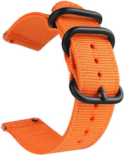 Load image into Gallery viewer, Release Watch Strap for Men Women Premium Nylon NATO Watch Band with Black Stainless Buckle -18mm, 20mm,22mm,24mm
