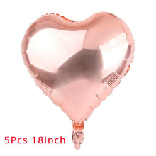 Load image into Gallery viewer, Rose Gold Party Disposable Tableware Plate Number Balloon Girl Birthday Party Wedding Decor Adult Celebration Baby Shower Decor
