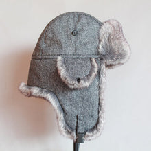 Load image into Gallery viewer, Russian Trooper Trapper Hat Winter  Bomber Hat Men Women Warm Faux Fur Hats with Ear Flaps
