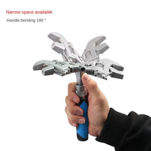 Load image into Gallery viewer, 10-Inch Multifunctional Five-in-One Retractable Adjustable Wrench Folding Shaking Ratchet Wrench Repair Tool Accessories
