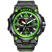Load image into Gallery viewer, Watches For Men 50M Waterproof Clock Alarm reloj hombre 1545D Dual Display Wristwatch Quartz Military Watch Sport  Mens
