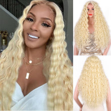 Load image into Gallery viewer, Long Curly  Wig Synthetic Wigs  Red Cosplay  Heat Resistant Middle Part Wig  for Women
