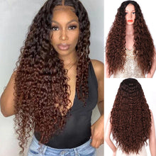 Load image into Gallery viewer, Long Curly  Wig Synthetic Wigs  Red Cosplay  Heat Resistant Middle Part Wig  for Women
