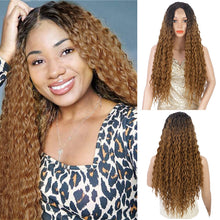 Load image into Gallery viewer, Long Curly  Wig Synthetic Wigs  Red Cosplay  Heat Resistant Middle Part Wig  for Women
