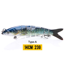 Load image into Gallery viewer, 10/14cm Sinking Wobblers Fishing Lures Jointed Crankbait Swimbait 8 Segment Hard Artificial Bait For Fishing Tackle Lure
