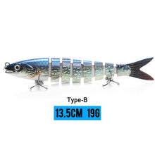 Load image into Gallery viewer, 10/14cm Sinking Wobblers Fishing Lures Jointed Crankbait Swimbait 8 Segment Hard Artificial Bait For Fishing Tackle Lure
