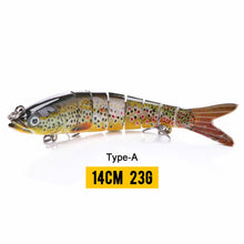 Load image into Gallery viewer, 10/14cm Sinking Wobblers Fishing Lures Jointed Crankbait Swimbait 8 Segment Hard Artificial Bait For Fishing Tackle Lure
