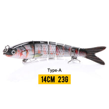 Load image into Gallery viewer, 10/14cm Sinking Wobblers Fishing Lures Jointed Crankbait Swimbait 8 Segment Hard Artificial Bait For Fishing Tackle Lure
