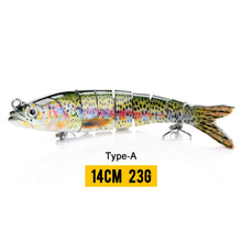 Load image into Gallery viewer, 10/14cm Sinking Wobblers Fishing Lures Jointed Crankbait Swimbait 8 Segment Hard Artificial Bait For Fishing Tackle Lure
