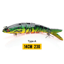 Load image into Gallery viewer, 10/14cm Sinking Wobblers Fishing Lures Jointed Crankbait Swimbait 8 Segment Hard Artificial Bait For Fishing Tackle Lure
