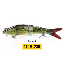 Load image into Gallery viewer, 10/14cm Sinking Wobblers Fishing Lures Jointed Crankbait Swimbait 8 Segment Hard Artificial Bait For Fishing Tackle Lure
