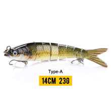 Load image into Gallery viewer, 10/14cm Sinking Wobblers Fishing Lures Jointed Crankbait Swimbait 8 Segment Hard Artificial Bait For Fishing Tackle Lure
