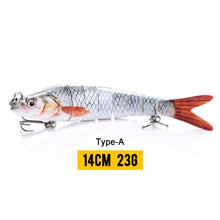 Load image into Gallery viewer, 10/14cm Sinking Wobblers Fishing Lures Jointed Crankbait Swimbait 8 Segment Hard Artificial Bait For Fishing Tackle Lure
