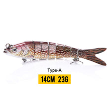 Load image into Gallery viewer, 10/14cm Sinking Wobblers Fishing Lures Jointed Crankbait Swimbait 8 Segment Hard Artificial Bait For Fishing Tackle Lure
