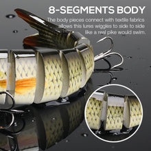 Load image into Gallery viewer, 10/14cm Sinking Wobblers Fishing Lures Jointed Crankbait Swimbait 8 Segment Hard Artificial Bait For Fishing Tackle Lure
