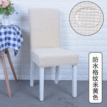 Load image into Gallery viewer, Waterproof Elastic Chair Cover With Back Dining Room Chair Covers Jacquard Covers For Chairs For Kitchen Wedding Hotel Banquet
