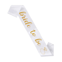 Load image into Gallery viewer, Wedding Decorations Bridal Shower Wedding Veil Team Bride To Be Satin Sash Bachelorette Party Girl Hen Party Decoration Supplies
