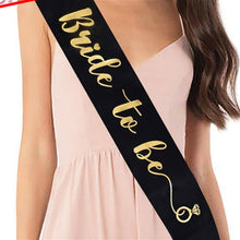Load image into Gallery viewer, Wedding Decorations Bridal Shower Wedding Veil Team Bride To Be Satin Sash Bachelorette Party Girl Hen Party Decoration Supplies

