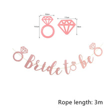 Load image into Gallery viewer, Wedding Decorations Bridal Shower Wedding Veil Team Bride To Be Satin Sash Bachelorette Party Girl Hen Party Decoration Supplies
