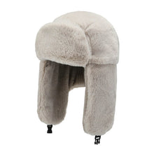 Load image into Gallery viewer, Winter Cycling Ski Hat Warm Earmuffs Thicken Plush  Ear-flapped Hat For Men and Women Faux Fur Windproof Cap Russian Bomber Hat
