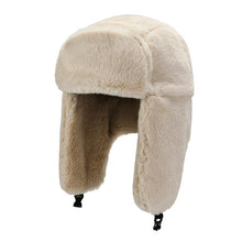 Load image into Gallery viewer, Winter Cycling Ski Hat Warm Earmuffs Thicken Plush  Ear-flapped Hat For Men and Women Faux Fur Windproof Cap Russian Bomber Hat
