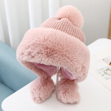 Load image into Gallery viewer, Winter Women's Bomber Hat with Pompom Ponytail Faux Fox Fur Earflap Hats Warm Soft Russian Ushanka Thicken Trapper Snow Ski Cap
