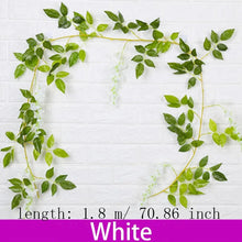 Load image into Gallery viewer, Wisteria Artificial Flowers Vine Garland Wedding Arch Decor Backdrop Fake Plants Foliage Rattan Trailing Faux Flowers Ivy Wall
