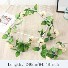 Load image into Gallery viewer, Wisteria Artificial Flowers Vine Garland Wedding Arch Decor Backdrop Fake Plants Foliage Rattan Trailing Faux Flowers Ivy Wall
