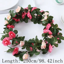 Load image into Gallery viewer, Wisteria Artificial Flowers Vine Garland Wedding Arch Decor Backdrop Fake Plants Foliage Rattan Trailing Faux Flowers Ivy Wall
