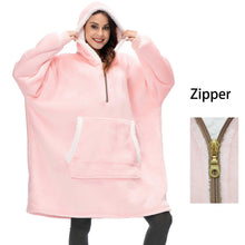 Load image into Gallery viewer, Women Blanket Sweatshirt Robe Winter Hoodies Outdoor Hooded Coats Warm Comfort Bathrobe Christmas Fleece Blanket Sudadera Mujer
