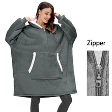 Load image into Gallery viewer, Women Blanket Sweatshirt Robe Winter Hoodies Outdoor Hooded Coats Warm Comfort Bathrobe Christmas Fleece Blanket Sudadera Mujer
